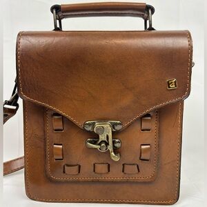 Vintage NAS Bag by Alentino Messenger Style Crossbody Purse Brown